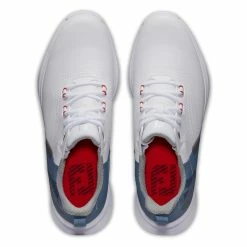 FootJoy Men's FJ Fuel Golf Shoes -Golf Bag Sales footjoy fj fuel golf shoes white blue fog red 03 58088.1664304221