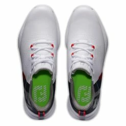FootJoy Men's FJ Fuel Golf Shoes -Golf Bag Sales footjoy fj fuel golf shoes white navy lime 03 57592.1664304221