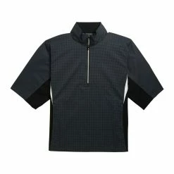FootJoy FJ Hydrolite Short Sleeve Rain Shirt -Golf Bag Sales footjoy fj hydrolite short sleeve rain shirt charcoal black houndstooth 01 59041.1676494364