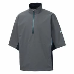 FootJoy FJ Hydrolite Short Sleeve Rain Shirt -Golf Bag Sales footjoy fj hydrolite short sleeve rain shirt charcoal navy 01 00861.1676494361