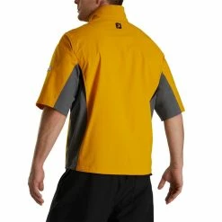 FootJoy FJ Hydrolite Short Sleeve Rain Shirt -Golf Bag Sales footjoy fj hydrolite short sleeve rain shirt mustard charcoal black 03 73984.1676494359