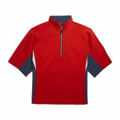 FootJoy FJ Hydrolite Short Sleeve Rain Shirt -Golf Bag Sales footjoy fj hydrolite short sleeve rain shirt red navy heather white 01 50526.1676494365