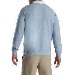 FootJoy French Terry Crewneck -Golf Bag Sales footjoy french terry crewneck dove grey heather 02 41770.1673902079