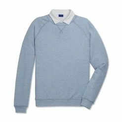 FootJoy French Terry Crewneck -Golf Bag Sales footjoy french terry crewneck dove grey heather 04 90327.1673904536