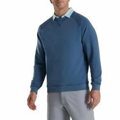 FootJoy French Terry Crewneck -Golf Bag Sales footjoy french terry crewneck ink heather 01 69774.1673900337