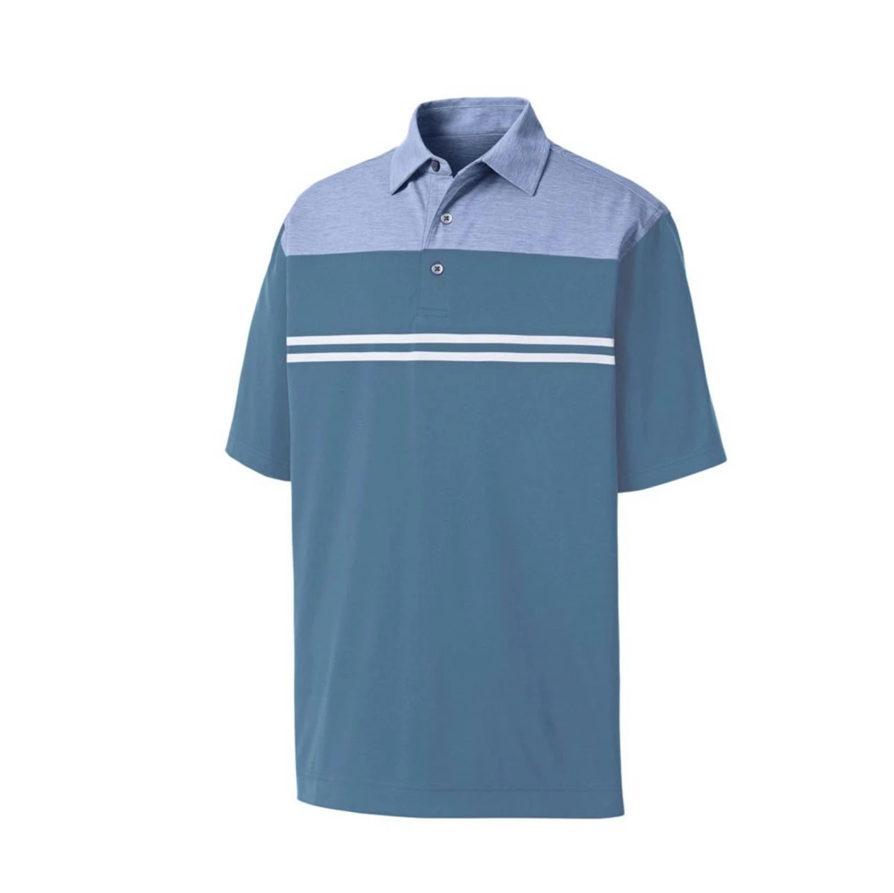 FootJoy Heather Color Block Lisle Self Collar Polo - Image 3