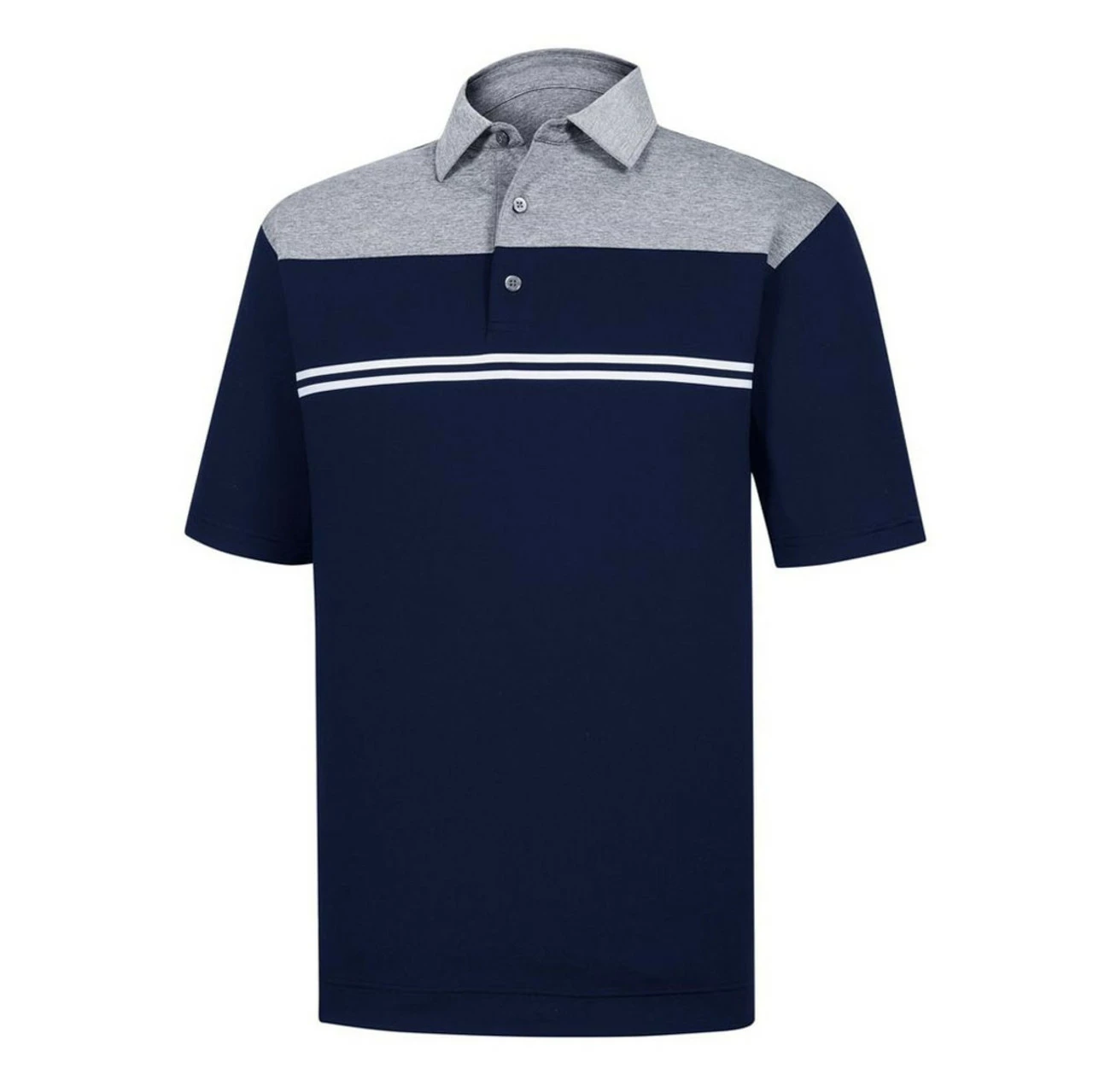 FootJoy Heather Color Block Lisle Self Collar Polo - Image 4