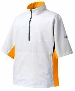 FootJoy Hydrolite Short Sleeve Rain Shirt - Previous Season Style -Golf Bag Sales footjoy hydrolite short sleeve rain shirt previous season style white yellow black 01 75939.1632930642