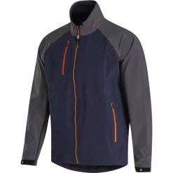 FootJoy HydroTour Rain Jacket -Golf Bag Sales footjoy hydrotour rain jacket navy charcoal orange 01 82710.1646061159