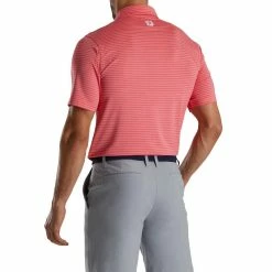 FootJoy Lisle Classic Pencil Stripe Polo -Golf Bag Sales footjoy lisle classic pencil stripe polo flamingo white 02 34872.1673899446