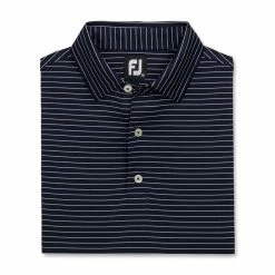 FootJoy Lisle Classic Pencil Stripe Polo -Golf Bag Sales footjoy lisle classic pencil stripe polo navy white 04 51829.1673903813
