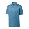 FootJoy Lisle Leaping Dolphins Print Self Collar Polo