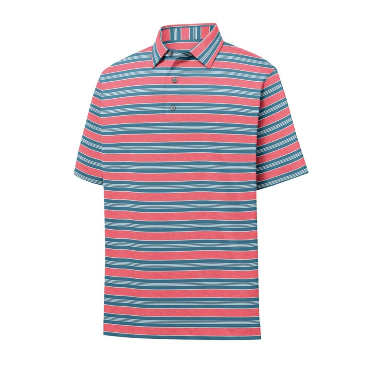 FootJoy Lisle Traditional Stripe Self Collar Polo 1 FootJoy Lisle Traditional Stripe Self Collar Polo