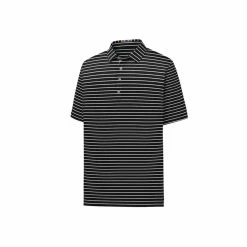 FootJoy Pique Mixed Stripe Self Collar Polo 5 FootJoy Pique Mixed Stripe Self Collar Polo -Golf Bag Sales footjoy pique mixed stripe self collar polo black white 01 62661.1632336474