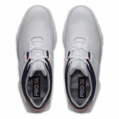 FootJoy Men's Pro SL Golf Shoes -Golf Bag Sales footjoy pro sl golf shoes white navy red 03 68221.1642001849