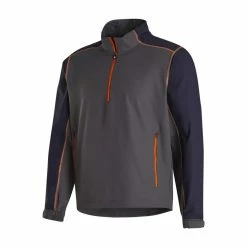 FootJoy Sport Windshirt -Golf Bag Sales footjoy sport windshirt charcoal navy orange 01 08186.1646236671