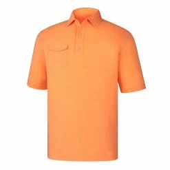 FootJoy Spun Poly Chest Pocket Polo - Self Collar - Athletic Fit - Closeout