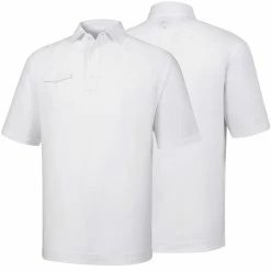 FootJoy Spun Poly Chest Pocket Polo - Self Collar - Closeout -Golf Bag Sales footjoy spun poly chest pocket polo self collar white 01 92767.1632420481