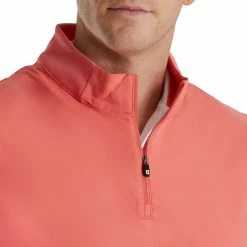 FootJoy Stretch Woven Vest With Knit Accents -Golf Bag Sales footjoy stetch woven vest with knit accents coral 03 65409.1673905020