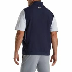 FootJoy Stretch Woven Vest With Knit Accents -Golf Bag Sales footjoy stetch woven vest with knit accents navy 02 24814.1673901543