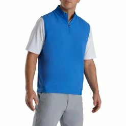 FootJoy Stretch Woven Vest With Knit Accents -Golf Bag Sales footjoy stetch woven vest with knit accents royal 01 24055.1673901376