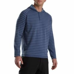 FootJoy Striped Hoodie -Golf Bag Sales footjoy striped hoodie bluestone denim 01 84858.1673900403