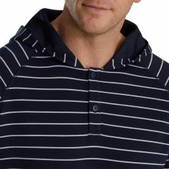 FootJoy Striped Hoodie -Golf Bag Sales footjoy striped hoodie navy white 03 14393.1673899748