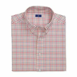 FootJoy Super Soft Woven Plaid Shirt -Golf Bag Sales footjoy super soft woven plaid shirt white coral pink graphite 04 59205.1671650321
