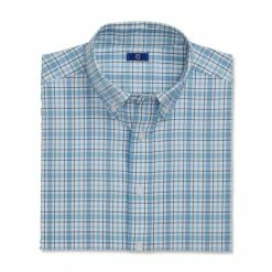 FootJoy Super Soft Woven Plaid Shirt -Golf Bag Sales footjoy super soft woven plaid shirt white dusk blue ink 04 51434.1671654270