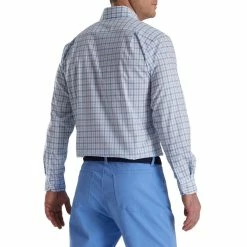 FootJoy Super Soft Woven Plaid Shirt -Golf Bag Sales footjoy super soft woven plaid shirt white light ocean 02 69283.1671653460