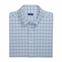 FootJoy Super Soft Woven Plaid Shirt -Golf Bag Sales footjoy super soft woven plaid shirt white light ocean 04 96542.1671652720