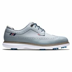 FootJoy Men's Traditions Golf Shoes -Golf Bag Sales footjoy traditions golf shoes gray navy red 01 08532.1668608837