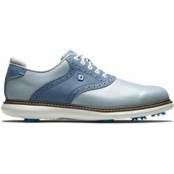 FootJoy Men's Traditions Golf Shoes -Golf Bag Sales footjoy traditions golf shoes gray white blue 01 96244.1669393021
