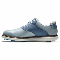 FootJoy Men's Traditions Golf Shoes -Golf Bag Sales footjoy traditions golf shoes gray white blue 02 84839.1668608815