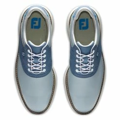 FootJoy Men's Traditions Golf Shoes -Golf Bag Sales footjoy traditions golf shoes gray white blue 03 41128.1636978217