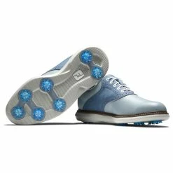 FootJoy Men's Traditions Golf Shoes -Golf Bag Sales footjoy traditions golf shoes gray white blue 06 87808.1668608836