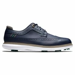 FootJoy Men's Traditions Golf Shoes -Golf Bag Sales footjoy traditions golf shoes navy green 01 33777.1668608806