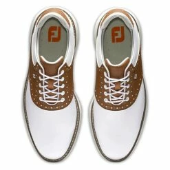 FootJoy Men's Traditions Golf Shoes -Golf Bag Sales footjoy traditions golf shoes white brown gray 03 68221.1636977357