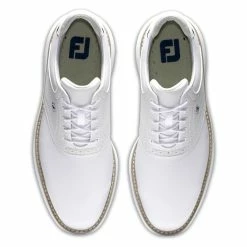 FootJoy Men's Traditions Golf Shoes -Golf Bag Sales footjoy traditions golf shoes white gray 03 77082.1668608825