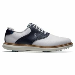 FootJoy Men's Traditions Saddle Golf Shoes -Golf Bag Sales footjoy traditions saddle golf shoes white navy 01 76488.1676578997