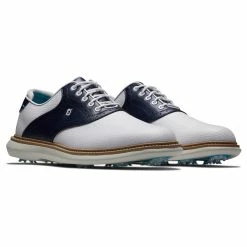 FootJoy Men's Traditions Saddle Golf Shoes -Golf Bag Sales footjoy traditions saddle golf shoes white navy 05 61686.1676591112