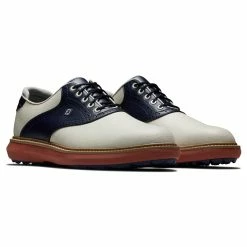 FootJoy Men's Traditions Spikeless Golf Shoes -Golf Bag Sales footjoy traditions spikeless golf shoes tan navy 05 64157.1678140726