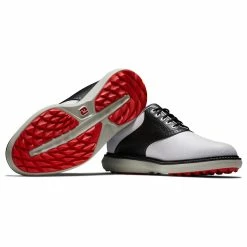 FootJoy Men's Traditions Spikeless Golf Shoes -Golf Bag Sales footjoy traditions spikeless golf shoes white black 06 32967.1678140731
