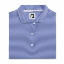 FootJoy Women's Cap Sleeve Tonal Stripe Polo -Golf Bag Sales footjoy womens cap sleeve tonal stripe polo violet 04 67376.1673904291