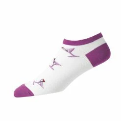 FootJoy Women's ComfortSof Low Cut Martini Print Fashion Sock 10 FootJoy Women's ComfortSof Low Cut Martini Print Fashion Sock -Golf Bag Sales footjoy womens comfortsof low cut martini print fashion sock white purple 01 05429.1671653580