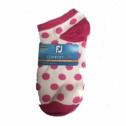 FootJoy Women's ComfortSof Low Cut Polka Dot Print Fashion Sock 9 FootJoy Women's ComfortSof Low Cut Polka Dot Print Fashion Sock -Golf Bag Sales footjoy womens comfortsof low cut polka dot print fashion sock white pink 01 24309.1671654815