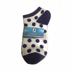 FootJoy Women's ComfortSof Low Cut Polka Dot Print Fashion Sock 10 FootJoy Women's ComfortSof Low Cut Polka Dot Print Fashion Sock -Golf Bag Sales footjoy womens comfortsof low cut polka dot print fashion sock white purple 01 77250.1671654816