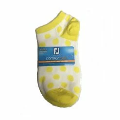 FootJoy Women's ComfortSof Low Cut Polka Dot Print Fashion Sock 11 FootJoy Women's ComfortSof Low Cut Polka Dot Print Fashion Sock -Golf Bag Sales footjoy womens comfortsof low cut polka dot print fashion sock white yellow 01 72392.1671654816