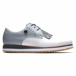 FootJoy Women's FJ Sport Retro Golf Shoes - Previous Season Style -Golf Bag Sales footjoy womens fj sport retro golf shoes white20light20gray20charcoal 01 36435.1657651448