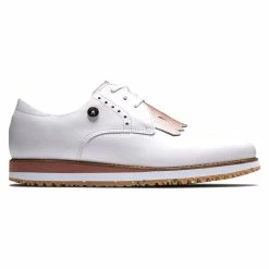 FootJoy Women's FJ Sport Retro Golf Shoes - Previous Season Style -Golf Bag Sales footjoy womens fj sport retro golf shoes white pink 01 80352.1657651448